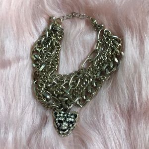 Gold chunky cheetah bracelet